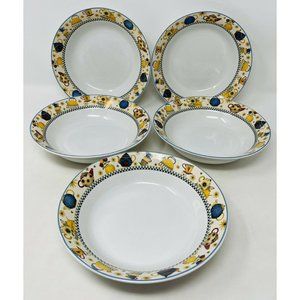 5 Sakura Bowls Teapots Pattern 7.5” Debbie Mumm